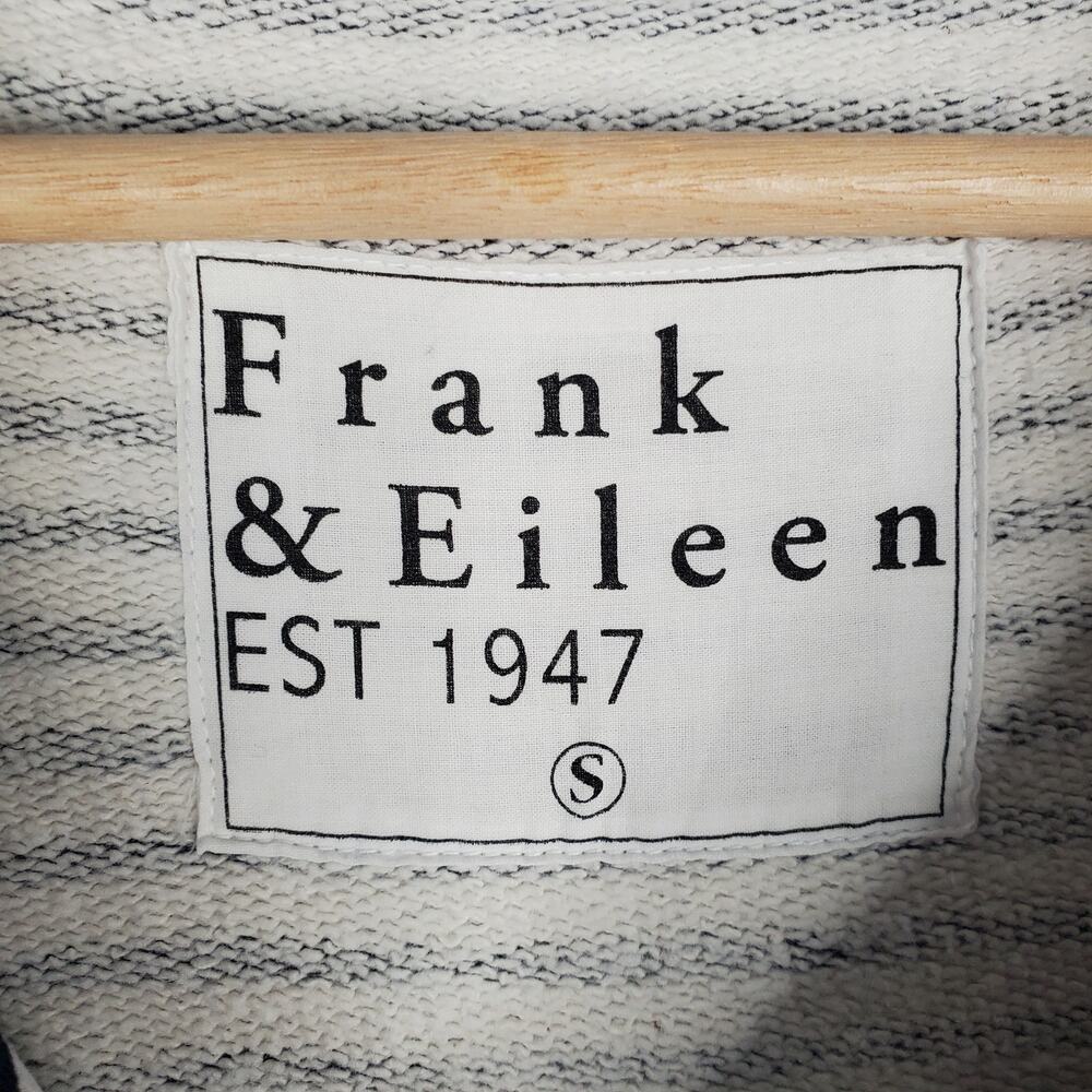Frank & Eileen Mini Belfast Crop Peacoat Navy French Stripe Cotton Size Small - Picture 9 of 11